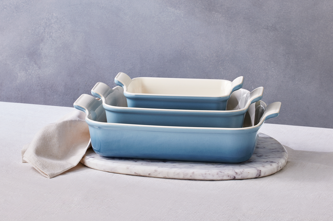 Le Creuset Stoneware Rectangular Dish Heritage 32cm ChambrayChambray image number 5